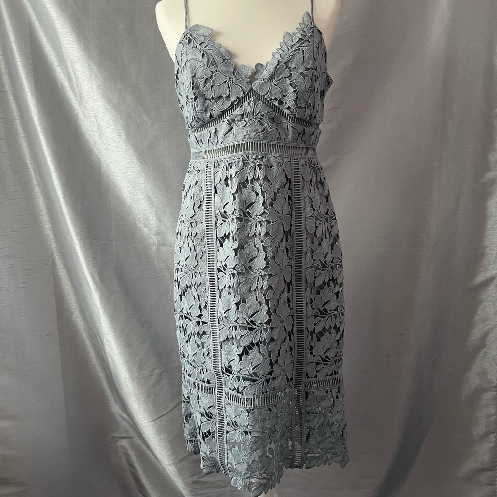 Lovely slate blue occasion dress